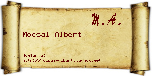 Mocsai Albert névjegykártya
